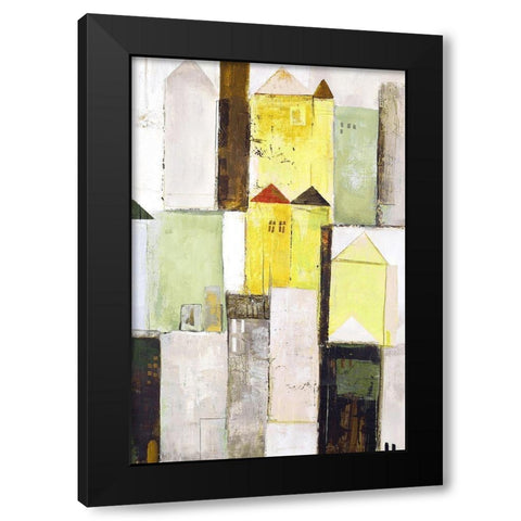 Playground 2 Black Modern Wood Framed Art Print with Double Matting by Design Fabrikken