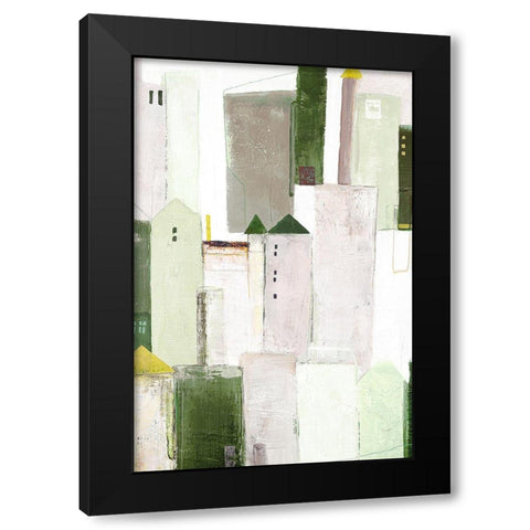 Playground 3 Black Modern Wood Framed Art Print with Double Matting by Design Fabrikken