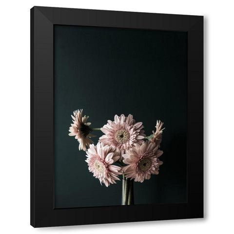 Pink Black Black Modern Wood Framed Art Print by Design Fabrikken