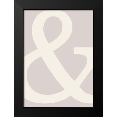 AND Black Modern Wood Framed Art Print by Design Fabrikken