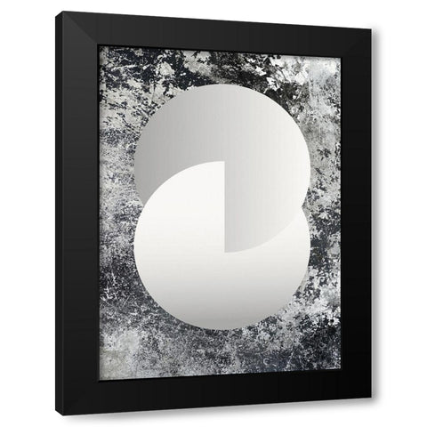 Entwined Black Modern Wood Framed Art Print by Design Fabrikken
