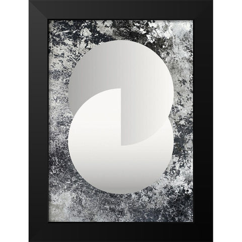 Entwined Black Modern Wood Framed Art Print by Design Fabrikken