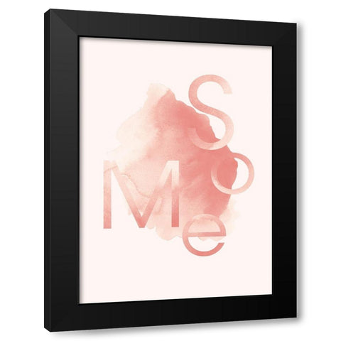 Some Black Modern Wood Framed Art Print by Design Fabrikken