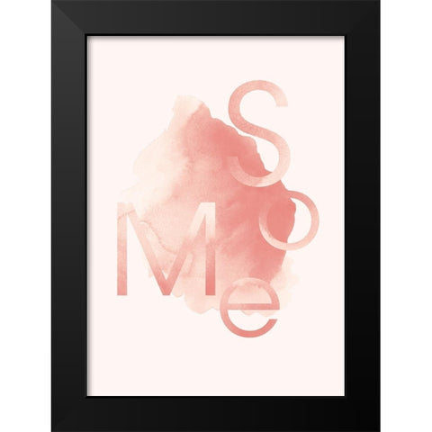 Some Black Modern Wood Framed Art Print by Design Fabrikken