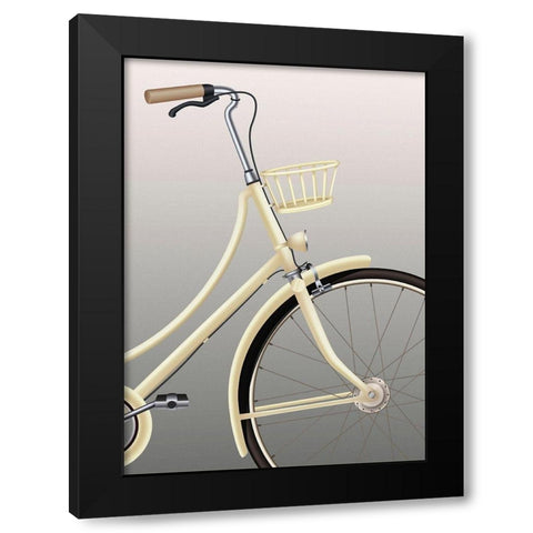 Bicycle Black Modern Wood Framed Art Print with Double Matting by Design Fabrikken
