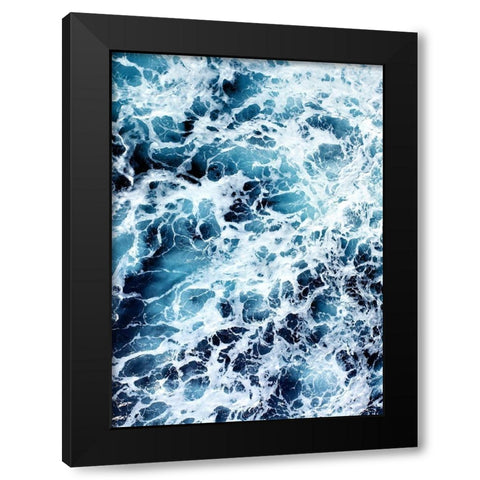 White River Black Modern Wood Framed Art Print with Double Matting by Design Fabrikken
