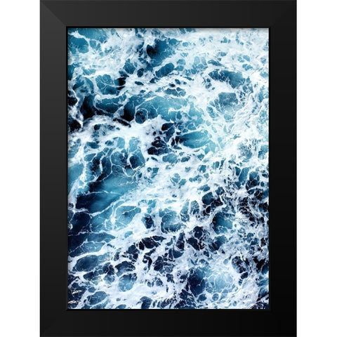 White River Black Modern Wood Framed Art Print by Design Fabrikken