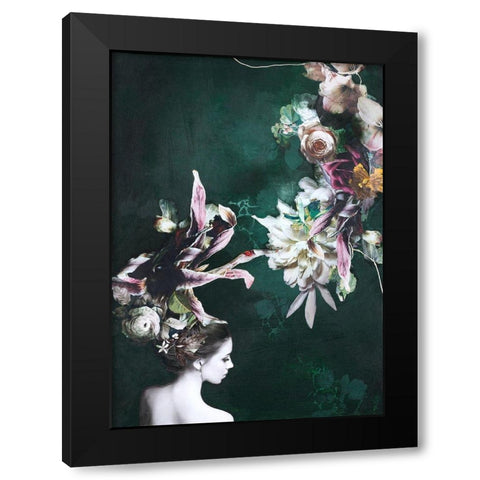 Haute Couture 6 Black Modern Wood Framed Art Print by Design Fabrikken