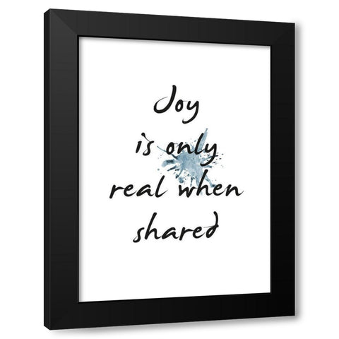 Joy Black Modern Wood Framed Art Print by Design Fabrikken