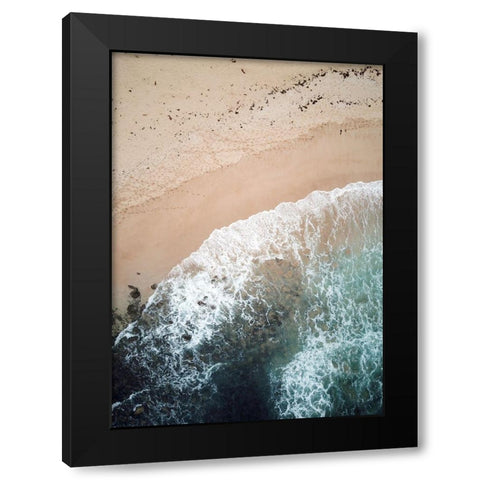 The Shore Black Modern Wood Framed Art Print with Double Matting by Design Fabrikken