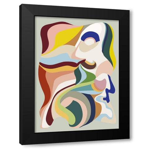Born Again 2 Black Modern Wood Framed Art Print by Design Fabrikken