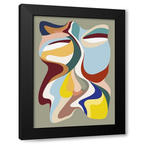 Born Again 3 Black Modern Wood Framed Art Print by Design Fabrikken