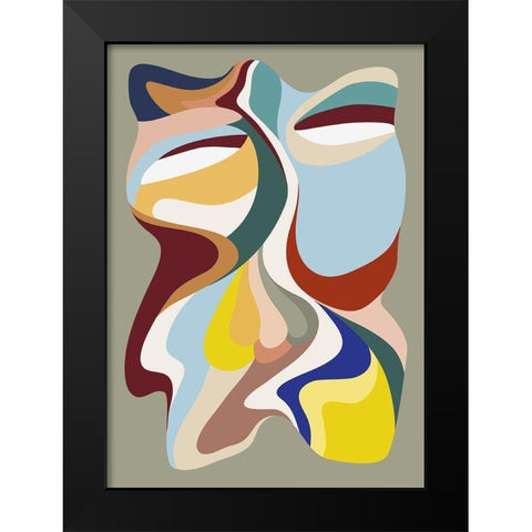 Born Again 3 Black Modern Wood Framed Art Print by Design Fabrikken