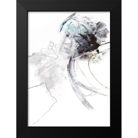 High and Light Black Modern Wood Framed Art Print by Design Fabrikken