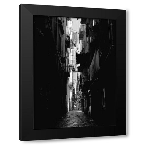 Alley Black Modern Wood Framed Art Print with Double Matting by Design Fabrikken