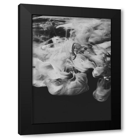 Black Ink Black Modern Wood Framed Art Print by Design Fabrikken
