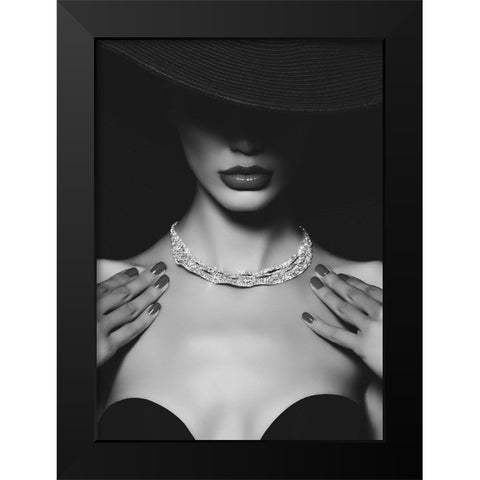 GirlÃ¢â‚¬â„¢s Best Friend Black Modern Wood Framed Art Print by Design Fabrikken