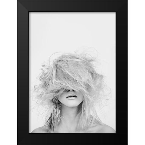 Makeover Black Modern Wood Framed Art Print by Design Fabrikken