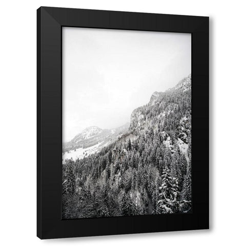 Suganth Black Modern Wood Framed Art Print by Design Fabrikken