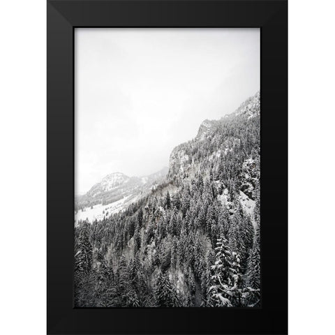 Suganth Black Modern Wood Framed Art Print by Design Fabrikken