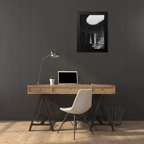 Window Light Black Modern Wood Framed Art Print by Design Fabrikken