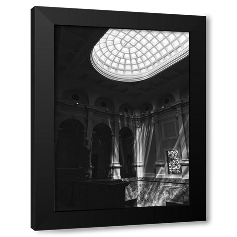 Window Light Black Modern Wood Framed Art Print with Double Matting by Design Fabrikken