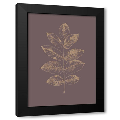 Botanica 2 Black Modern Wood Framed Art Print by Design Fabrikken