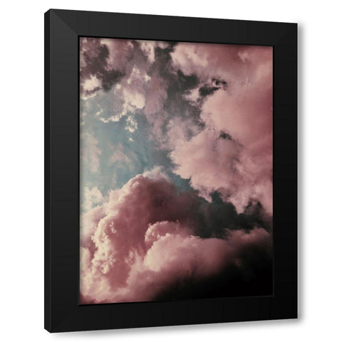 Lucy in the Sky Black Modern Wood Framed Art Print by Design Fabrikken