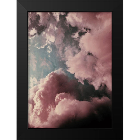 Lucy in the Sky Black Modern Wood Framed Art Print by Design Fabrikken