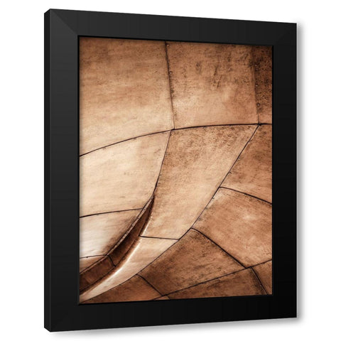Metal Structure Black Modern Wood Framed Art Print by Design Fabrikken