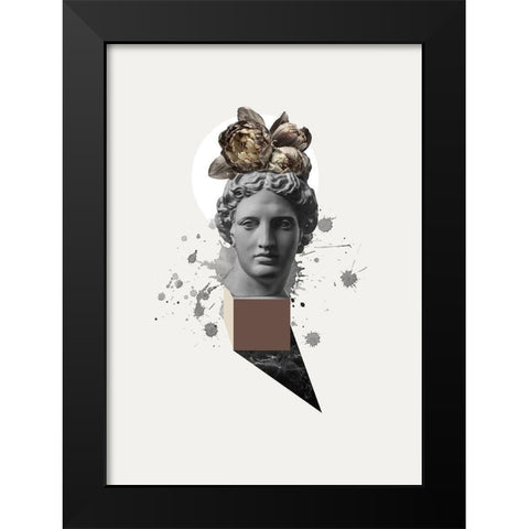 Approach of Apollo Black Modern Wood Framed Art Print by Design Fabrikken