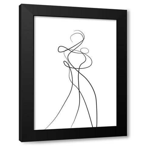 Shape of You 2 Black Modern Wood Framed Art Print with Double Matting by Design Fabrikken