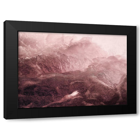 Pink Motion Black Modern Wood Framed Art Print by Design Fabrikken