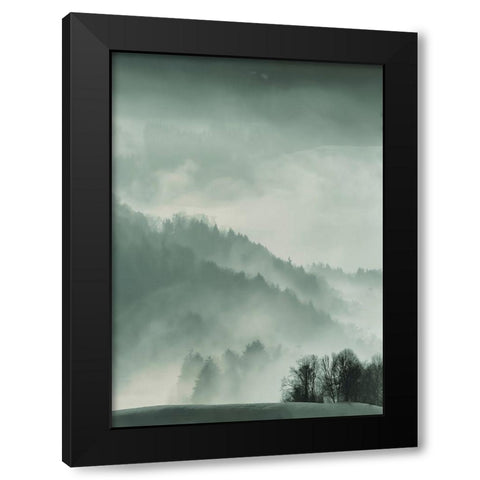 Holy Land Black Modern Wood Framed Art Print with Double Matting by Design Fabrikken