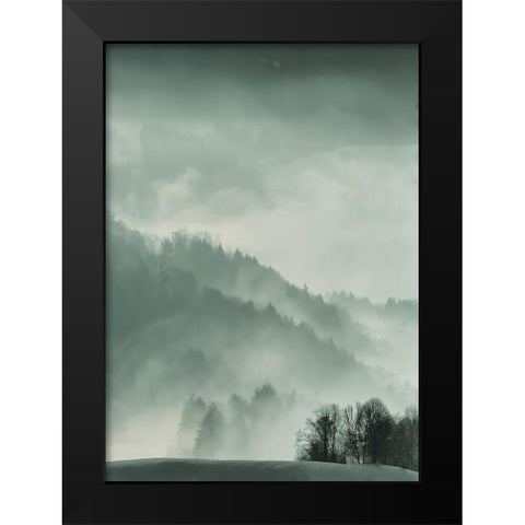 Holy Land Black Modern Wood Framed Art Print by Design Fabrikken