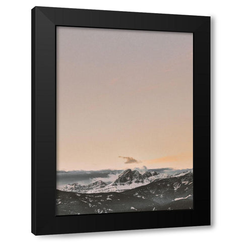 Beyond Black Modern Wood Framed Art Print by Design Fabrikken