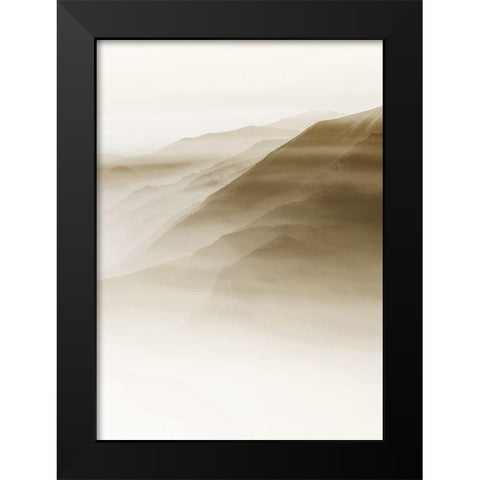 In My Time Black Modern Wood Framed Art Print by Design Fabrikken