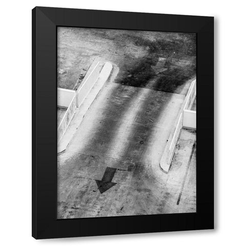 The Passing Black Modern Wood Framed Art Print by Design Fabrikken