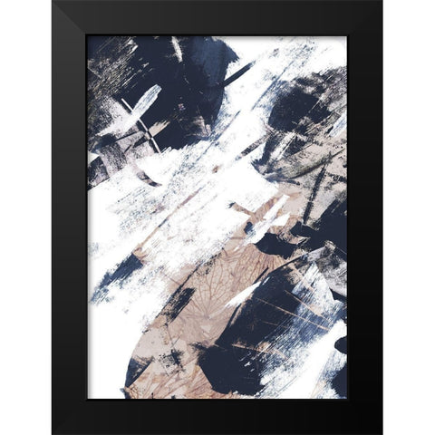 Luma 2 Black Modern Wood Framed Art Print by Design Fabrikken