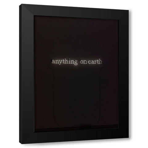 Anything Black Modern Wood Framed Art Print by Design Fabrikken
