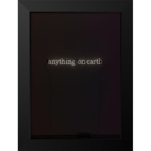 Anything Black Modern Wood Framed Art Print by Design Fabrikken
