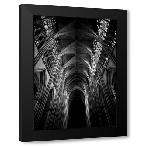 Architecture 3 Black Modern Wood Framed Art Print with Double Matting by Design Fabrikken