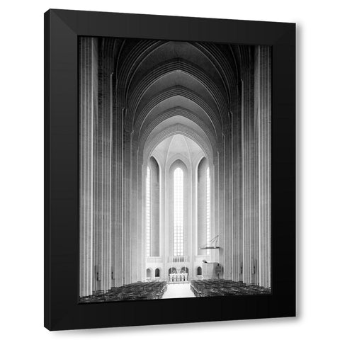 Architecture 4 Black Modern Wood Framed Art Print with Double Matting by Design Fabrikken