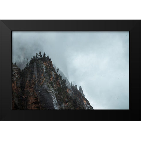 Bishop 5 Black Modern Wood Framed Art Print by Design Fabrikken