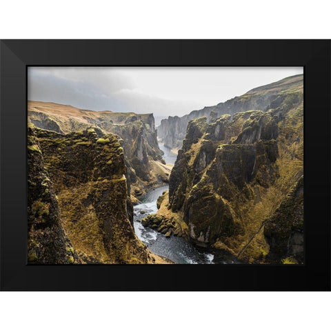 Bishop 8 Black Modern Wood Framed Art Print by Design Fabrikken