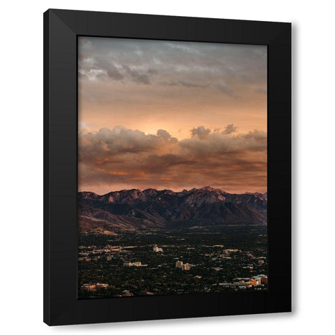 Bishop 10 Black Modern Wood Framed Art Print by Design Fabrikken