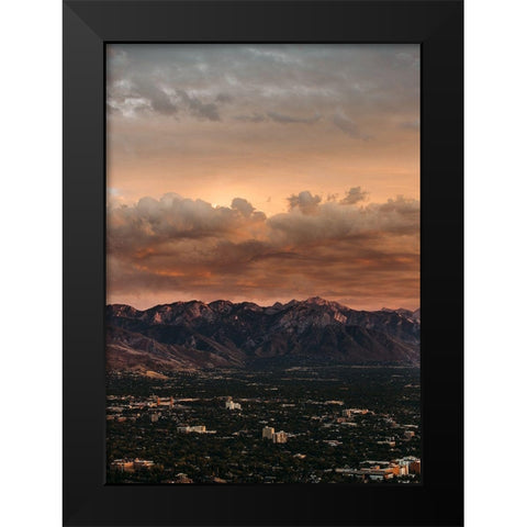 Bishop 10 Black Modern Wood Framed Art Print by Design Fabrikken
