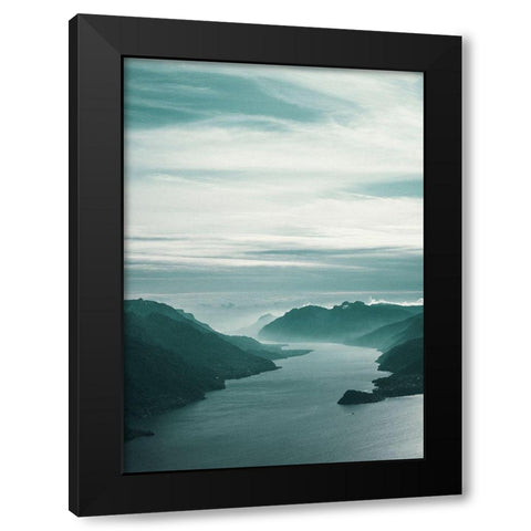 Bishop 12 Black Modern Wood Framed Art Print by Design Fabrikken