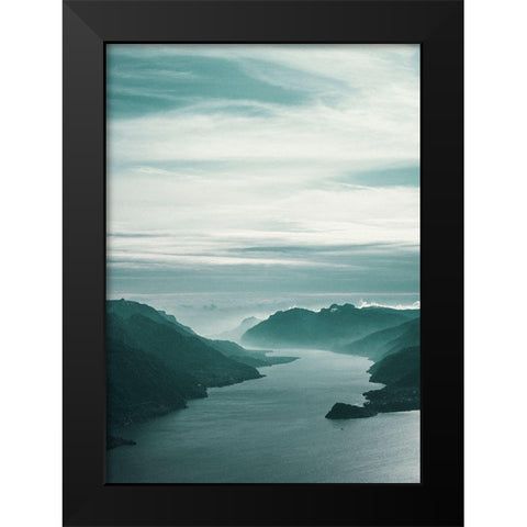 Bishop 12 Black Modern Wood Framed Art Print by Design Fabrikken