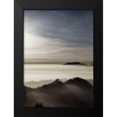 Bishop 14 Black Modern Wood Framed Art Print by Design Fabrikken